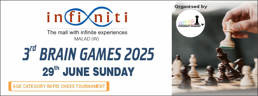 3rd Brain Games – Rapid Chess Tournament at Infiniti Mall, Malad