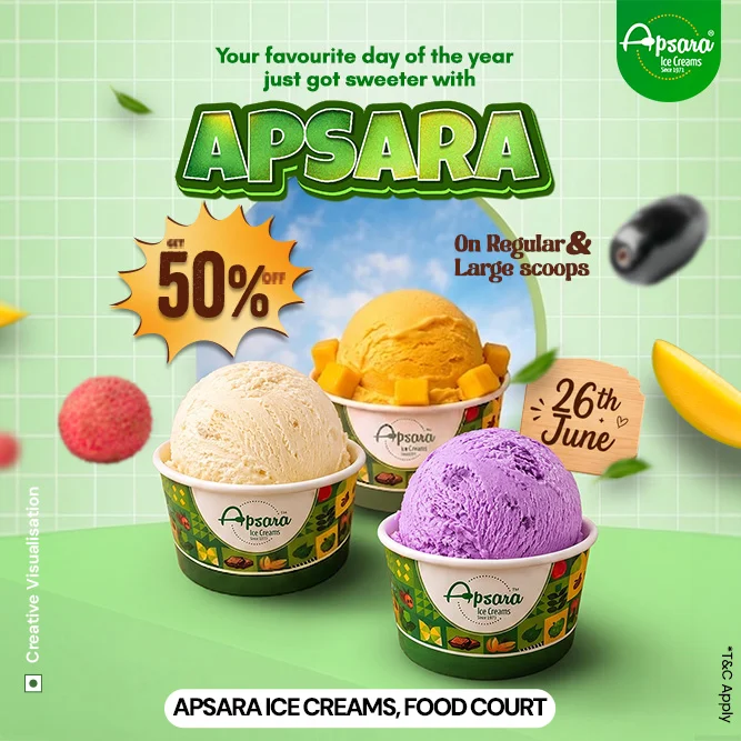 Apsara ice creams Offer Infiniti Malad